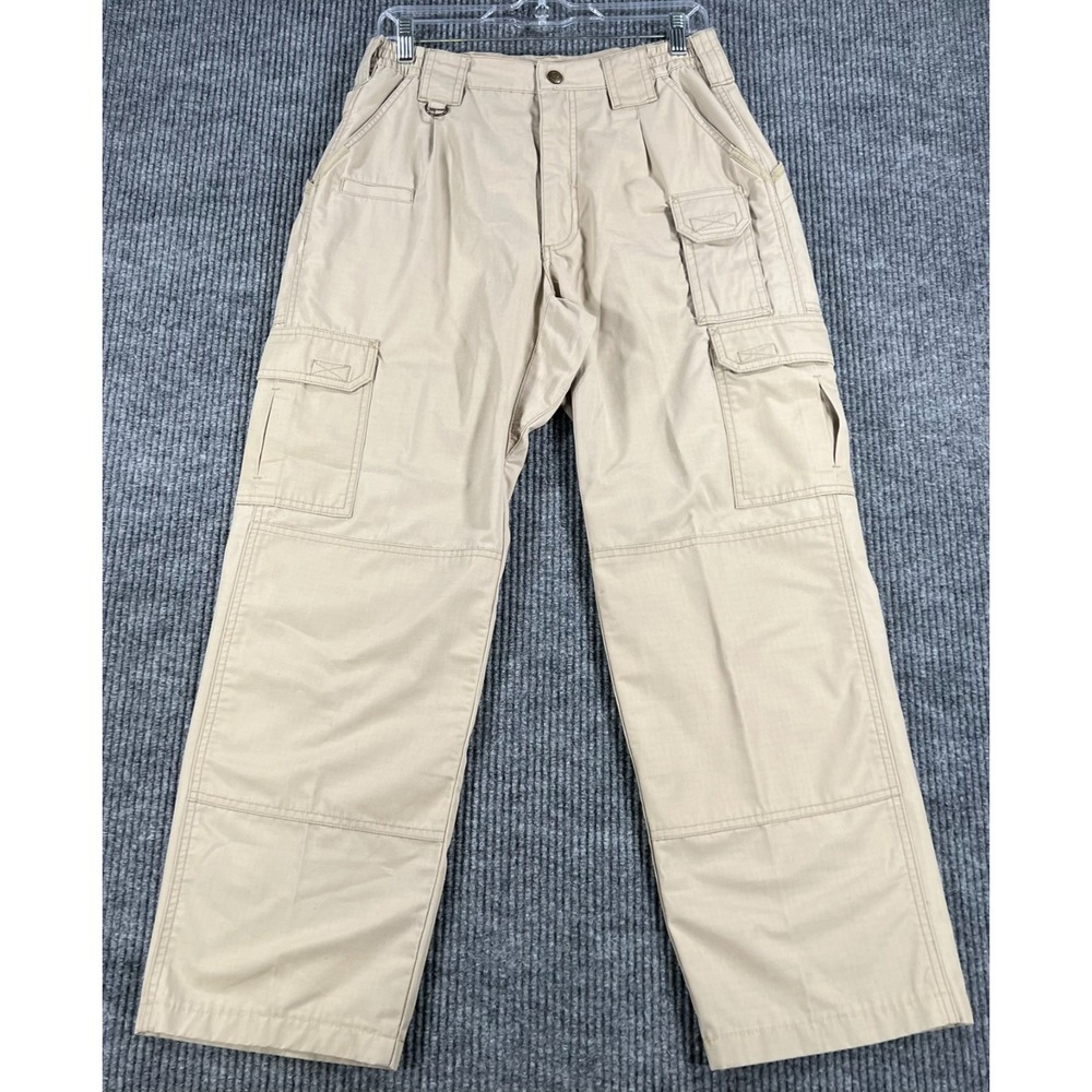 5.11 Tactical Pants Mens Size 30x29 Beige Cargo Utility Security Casual Comfort